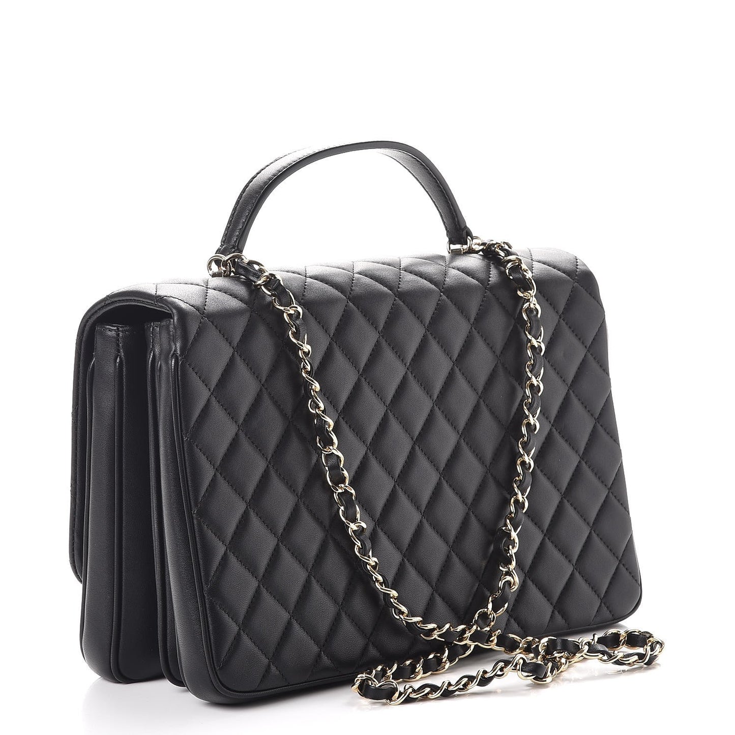 Lambskin Quilted Medium Citizen Chic Flap Black