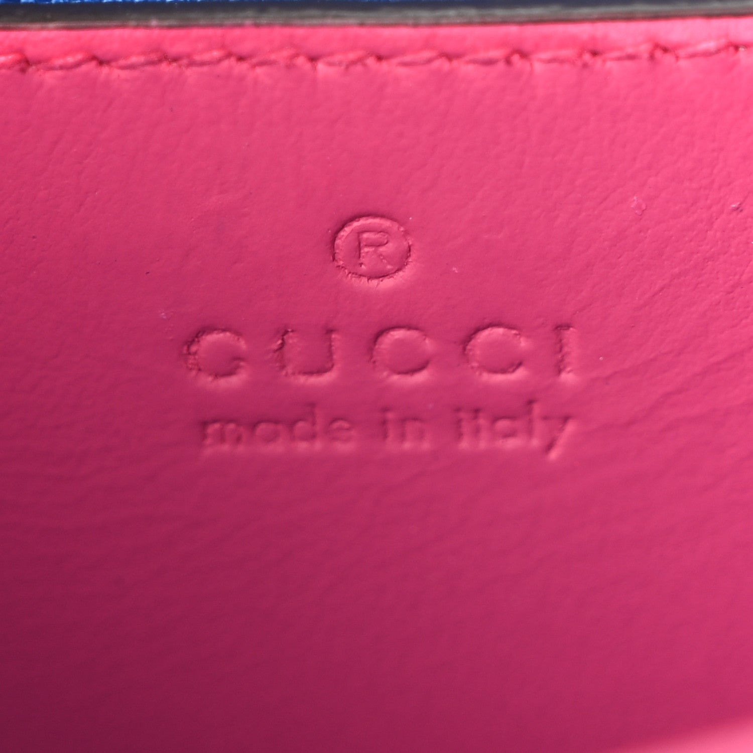 Gucci Calfskin GG Tennis Embossed Mini Tote Bag Modern Fuchsia