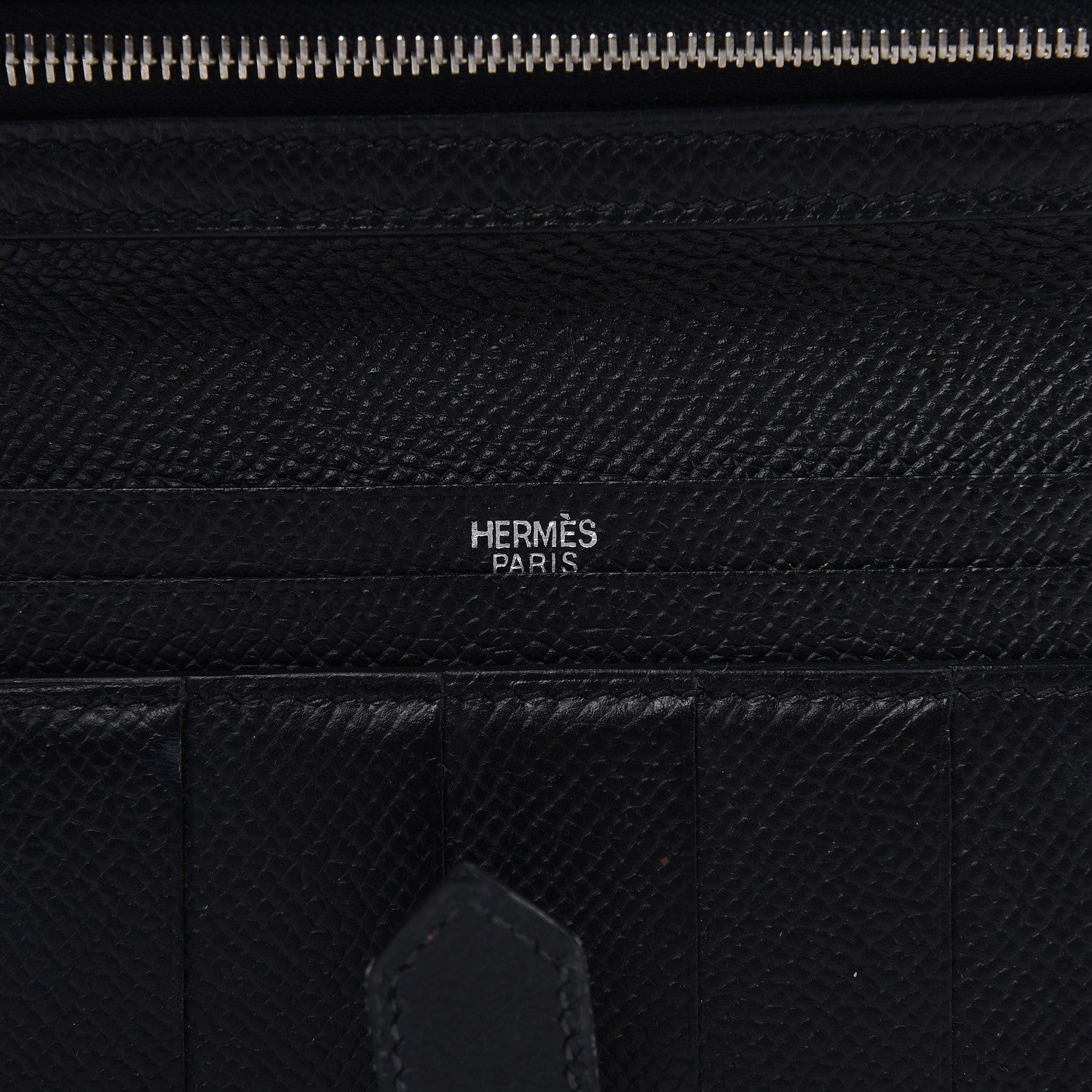 Hermes Epsom Bearn Gusset Wallet Black 6 of 13