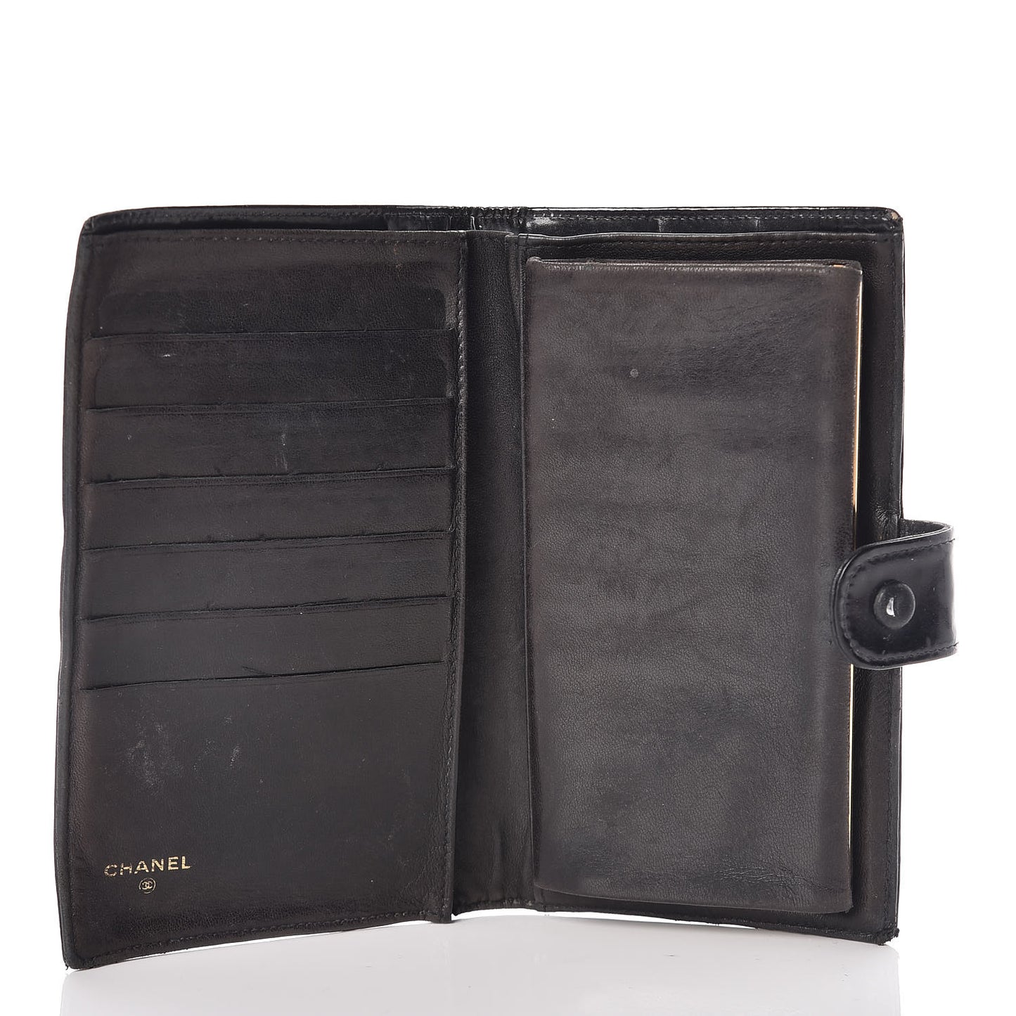Patent Timeless CC French Wallet Black
