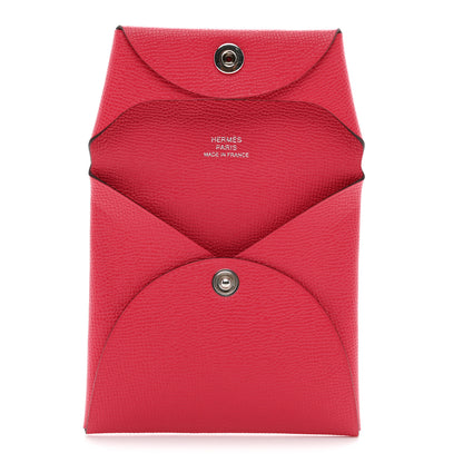 Hermes Madame Calfskin Bastia Coin Purse Rose Extreme 5 of 7