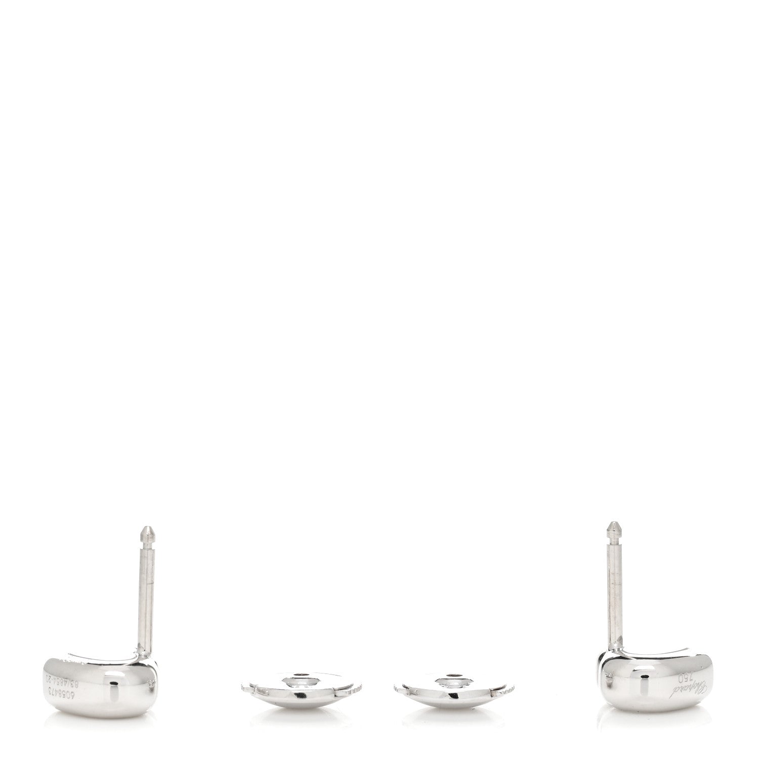 Chopard 18K White Gold Happy Diamonds Icons Heart Earrings 3 of 4