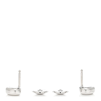 Chopard 18K White Gold Happy Diamonds Icons Heart Earrings 3 of 4