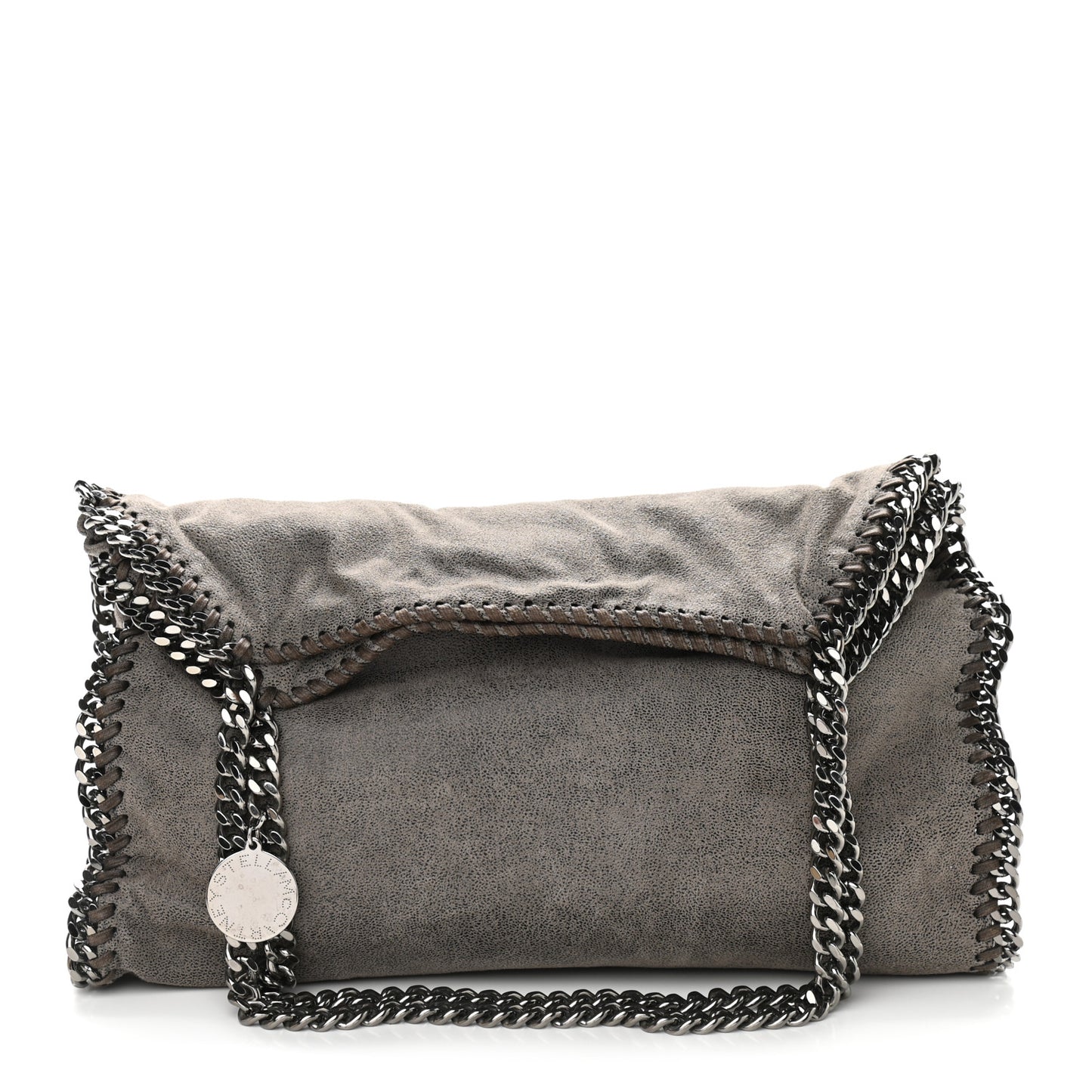 Shaggy Deer Falabella Fold Over Tote Grey