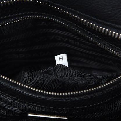 Prada Vitello Daino Embossed Logo Bowler Black 7 of 15