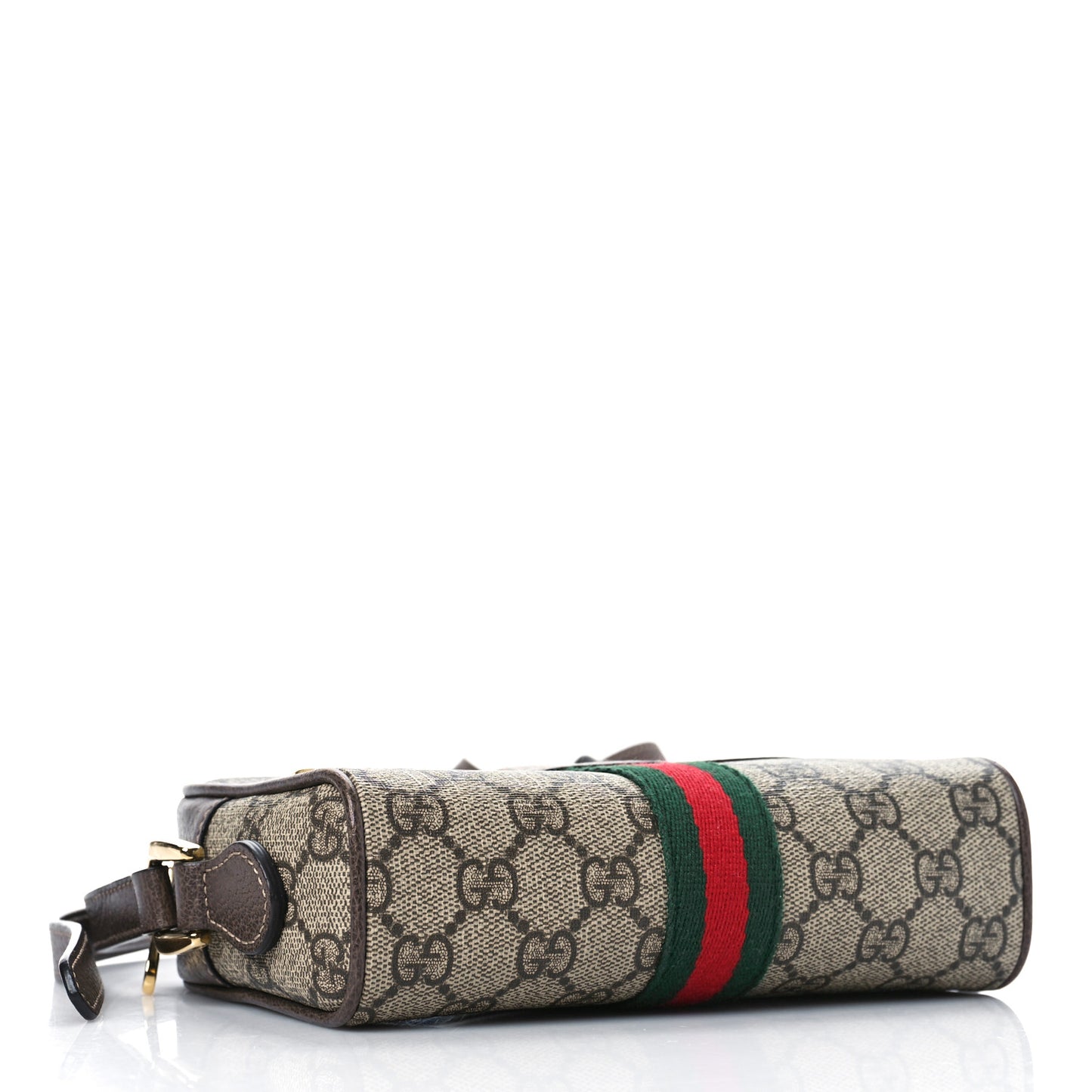 GG Supreme Monogram Web Mini Ophidia Shoulder Bag Brown