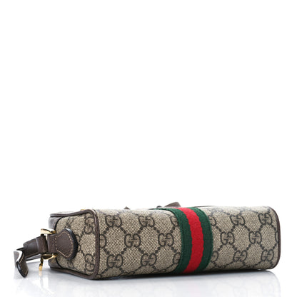 Gucci GG Supreme Monogram Web Mini Ophidia Shoulder Bag Brown 4 of 9