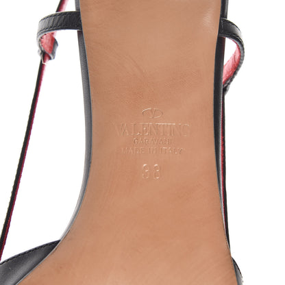 Valentino Garavani Calfskin Vlogo Slingback 40mm Pumps 38 Black 6 of 9