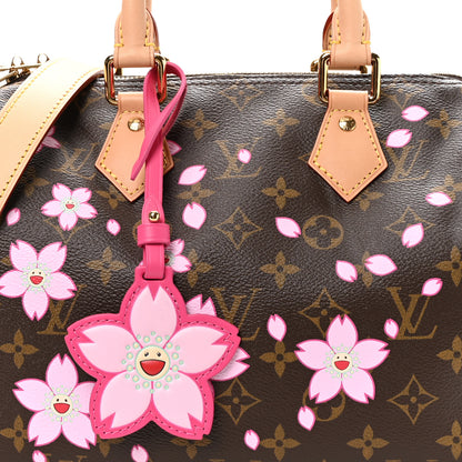Louis Vuitton LV X TM Monogram Cherry Blossom Speedy Bandouliere 25 Sakura Brown 7 of 9
