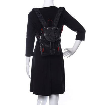 Christian Louboutin Calfskin Spiked Explorafunk Backpack Black 2 of 9