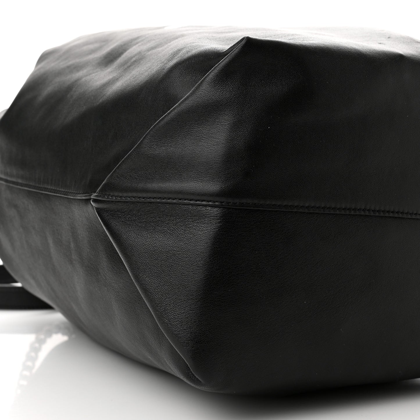 Lambskin Teddy Drawstring Bag Black