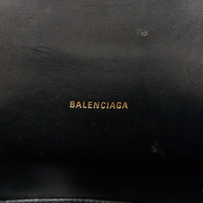 Balenciaga Metallic Shiny Calfskin Crocodile Embossed Hourglass Top Handle Bag XS Light Gold 6 of 12