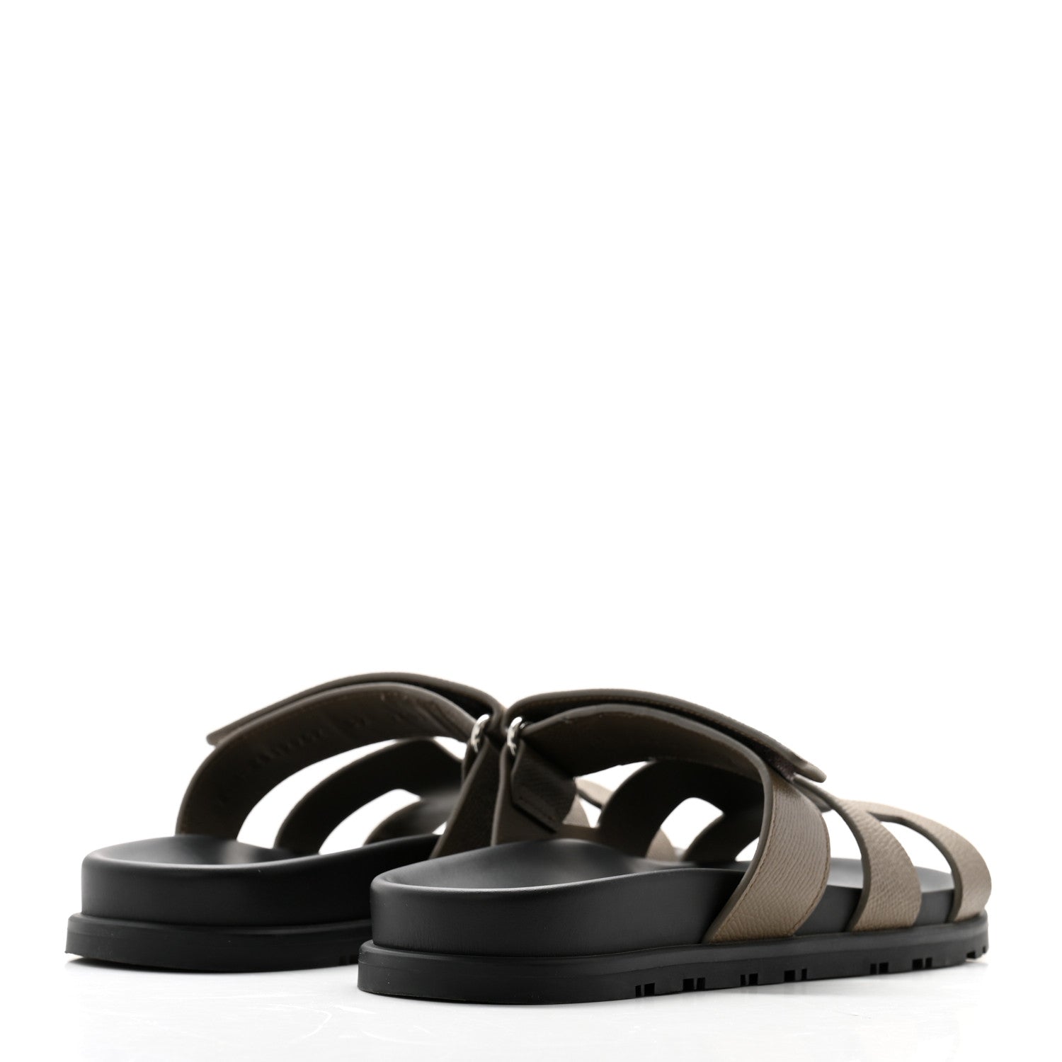 Hermes Epsom Womens Chypre Sandals 37 Etoupe 4 of 9