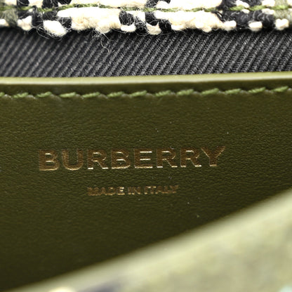 Burberry Calfskin Boucle Check Mini Lola Chain Bag Olive Green 6 of 11