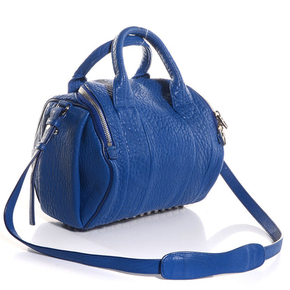 Alexander Wang Pebbled Lambskin Rockie Royal w Silver Hardware 3 of 8