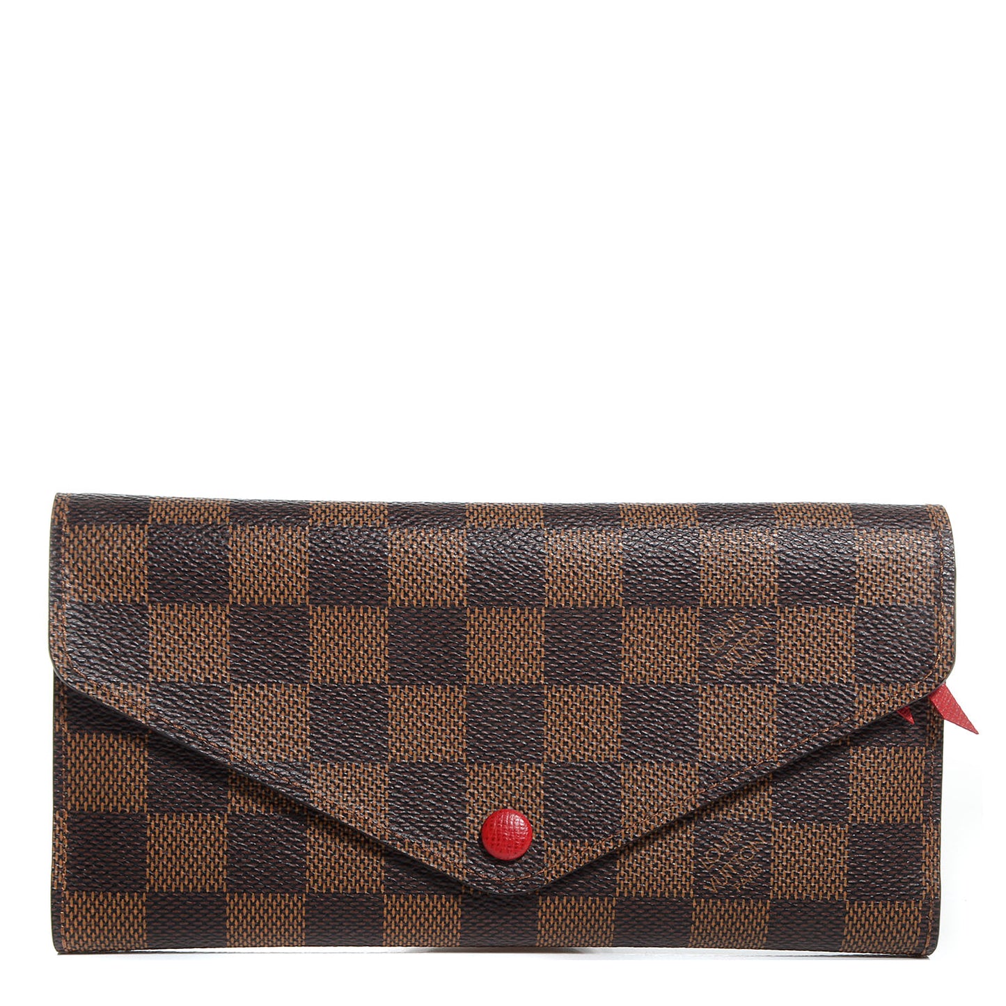 Damier Ebene Josephine Wallet Red