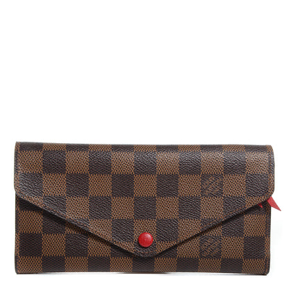 Louis Vuitton Damier Ebene Josephine Wallet Red 1 of 8