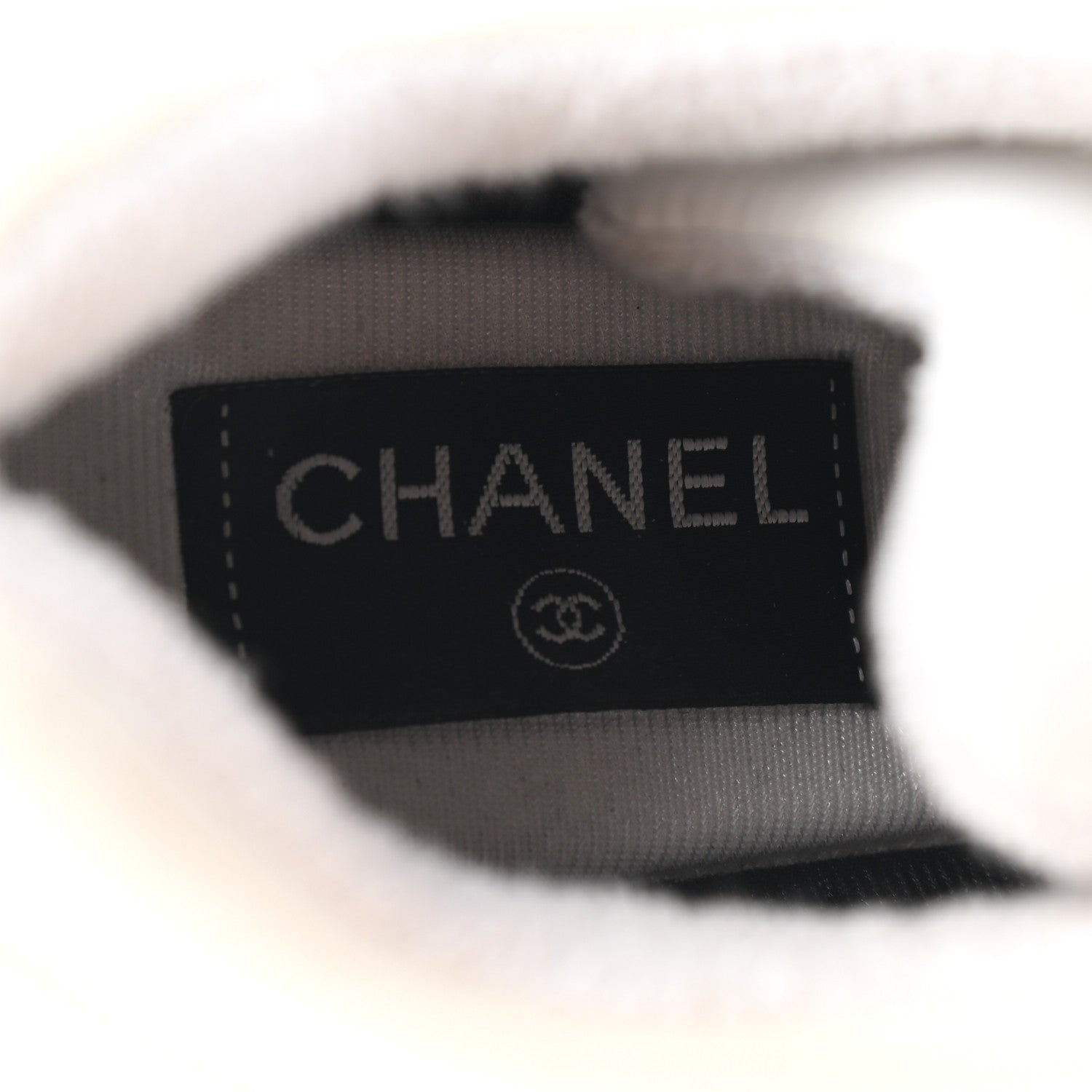 Chanel Suede Calfskin Fabric CC Sneakers 39 White 6 of 9