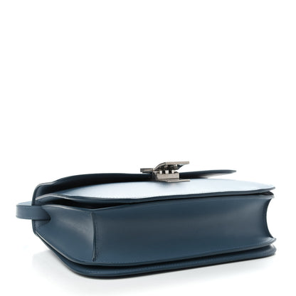 Celine Box Calfskin Medium Classic Box Flap Bag Blue Slate 4 of 8