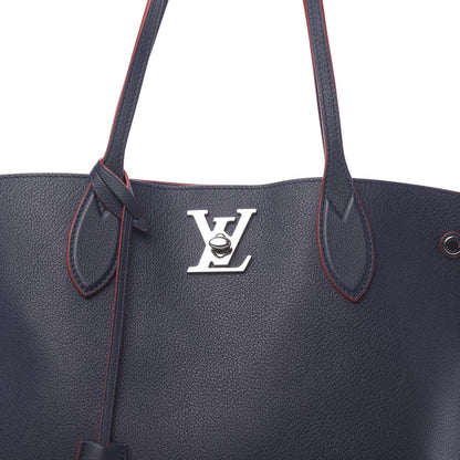 Louis Vuitton Calfskin Lockme Go Tote Marine Rouge 7 of 9