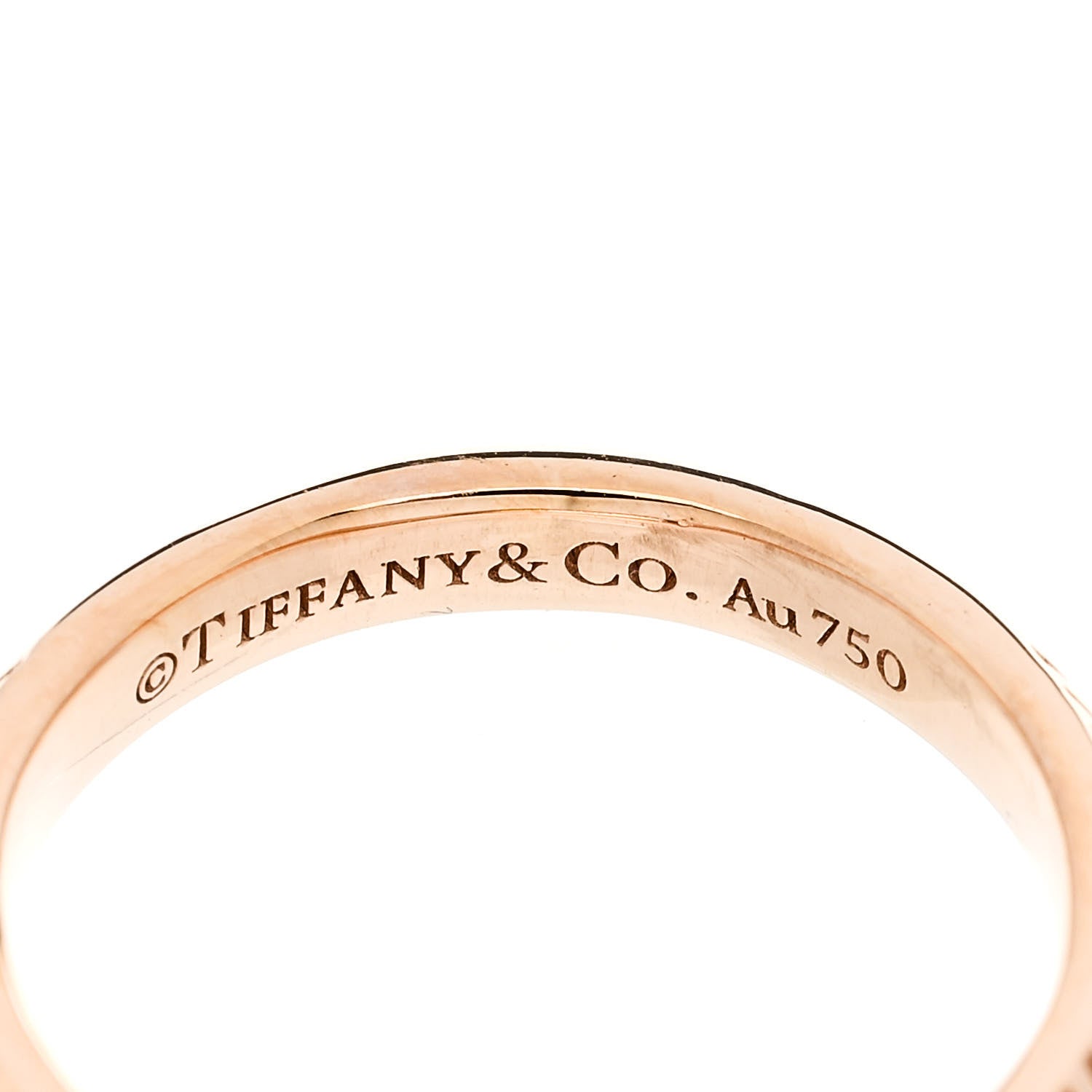 Tiffany 18K Rose Gold Atlas X Closed Narrow Ring 49 5 4 of 4