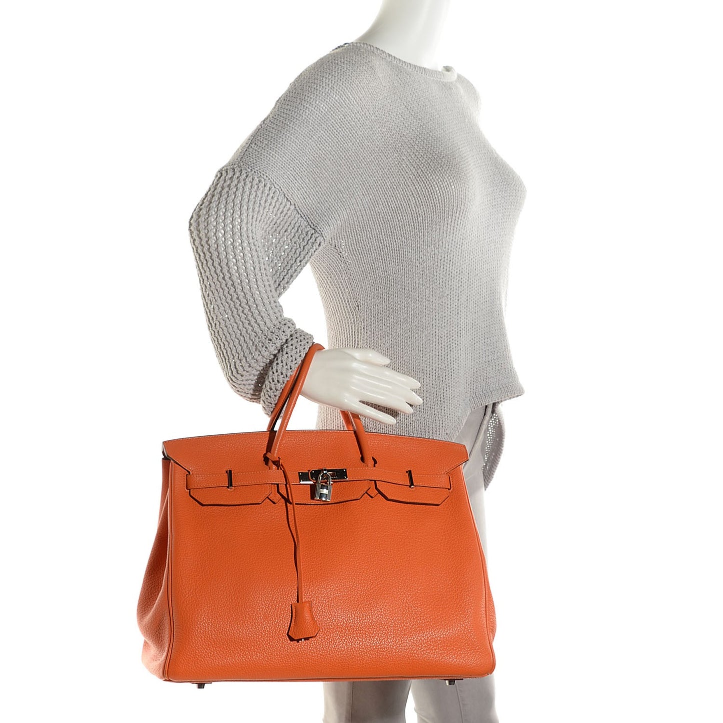 Taurillon Clemence Birkin 40 Orange