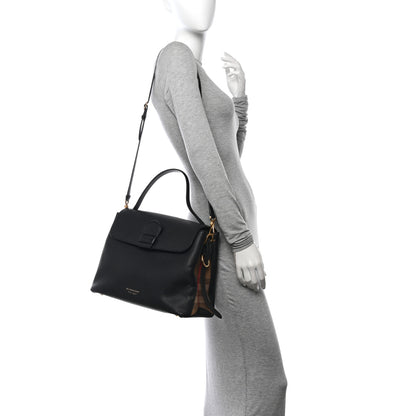 Burberry Derby Calfskin House Check Medium Camberley Black 2 of 12