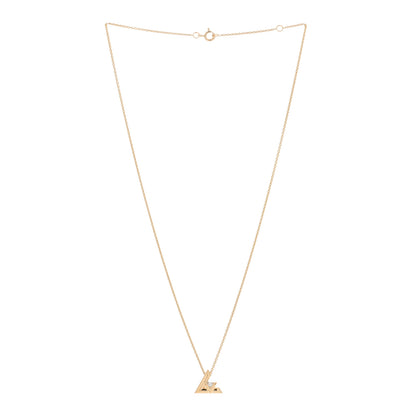 Louis Vuitton 18K Yellow Gold Diamond Small LV Volt One Pendant Necklace 2 of 5