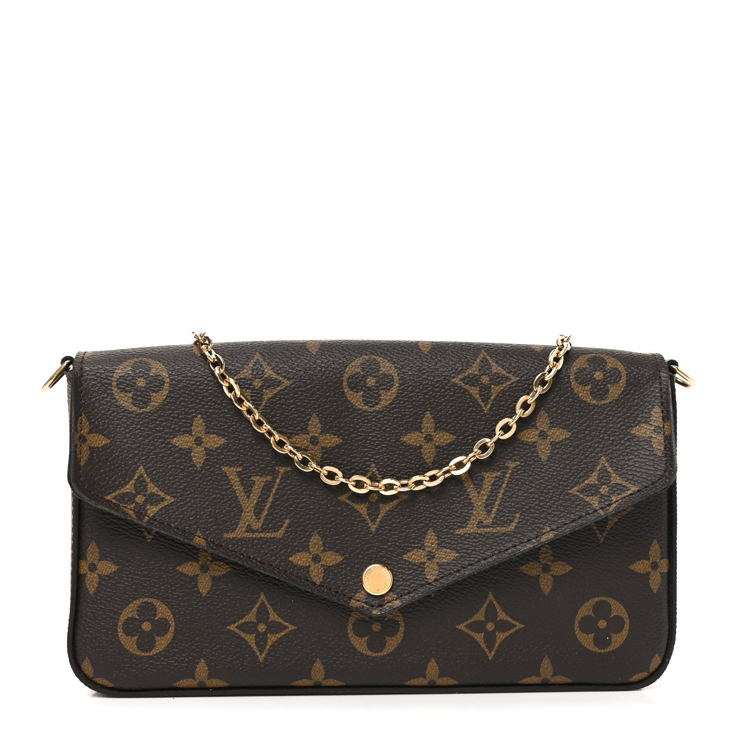 Louis Vuitton Monogram My LV World Tour Pochette Felicie Chain Wallet Black 1 of 11