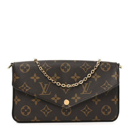 Louis Vuitton Monogram My LV World Tour Pochette Felicie Chain Wallet Black 1 of 11