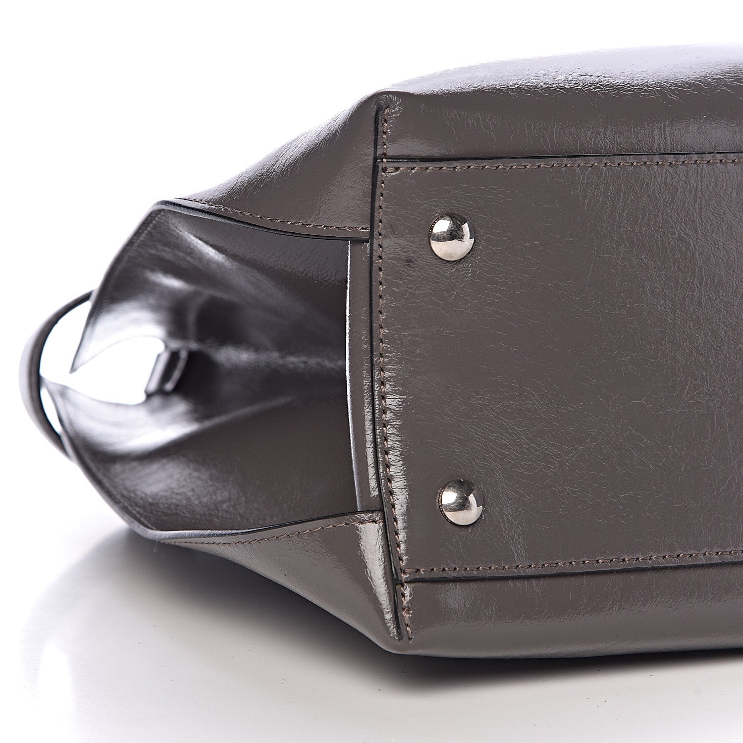Burberry Soft Calfskin Medium Banner Tote Sepia Grey 8 of 11