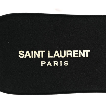 Saint Laurent Satin Mens Carlyle Slide Sandals 41 Black 8 of 10