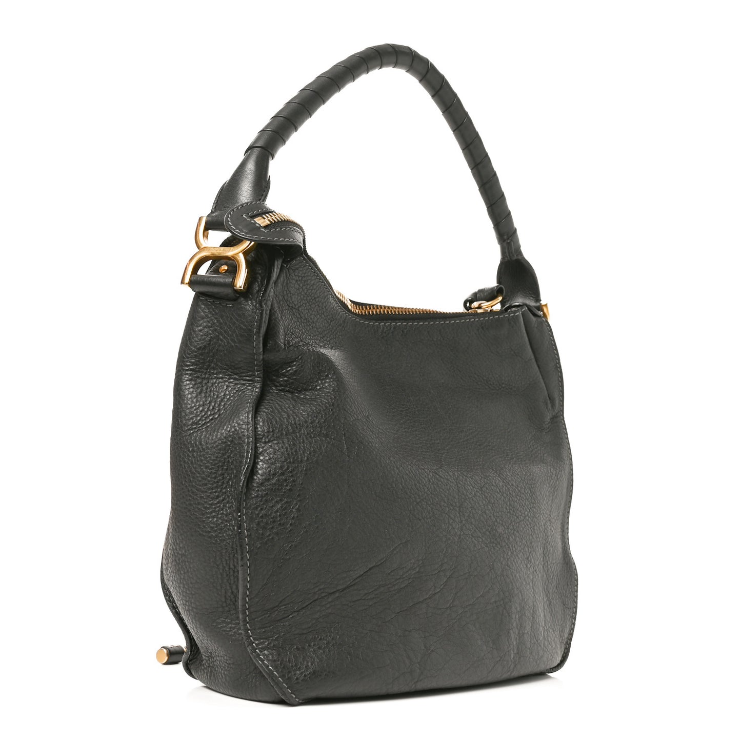Calfskin Medium Marcie Satchel Black