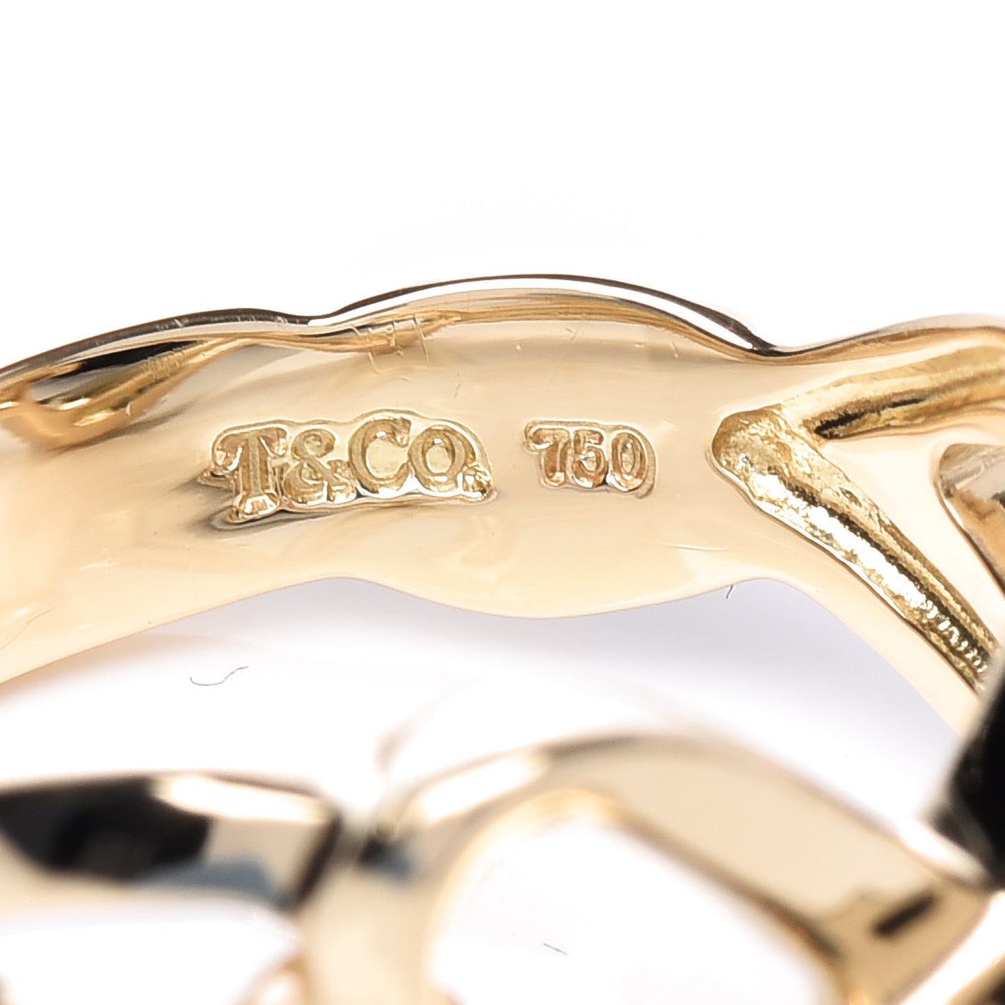 18K Yellow Gold Paloma Picasso Double Loving Heart Ring 52 6