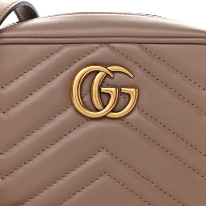 Gucci Calfskin Matelasse Mini GG Marmont Chain Shoulder Bag Porcelain Rose 8 of 10