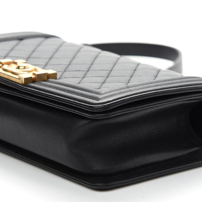 Chanel Caviar Quilted Medium Boy Flap Black 9 of 9