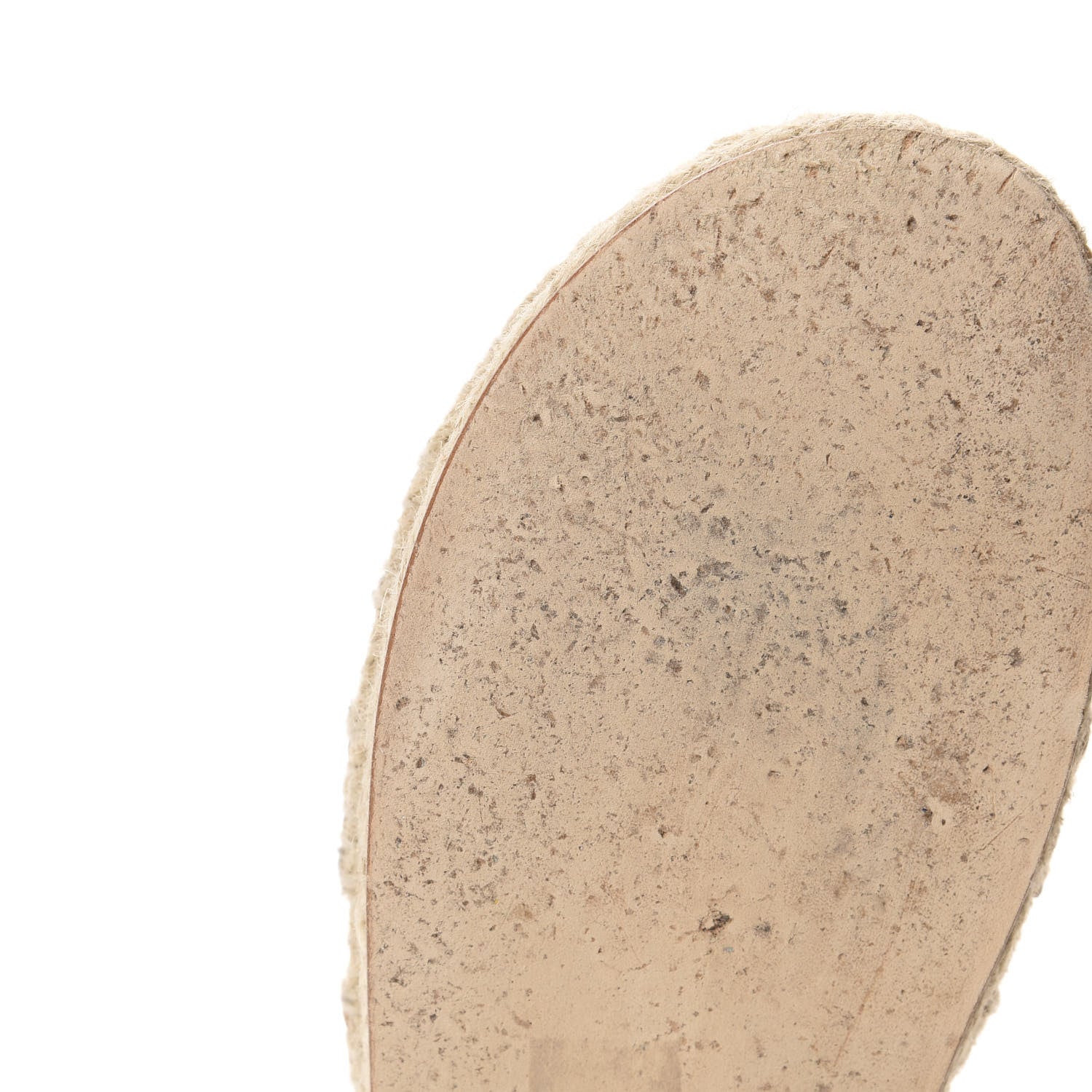Chanel Lambskin Chain Espadrille Sandals 41 Beige White 10 of 13