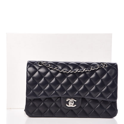 Chanel Lambskin Quilted Medium Double Flap Navy 11 of 11