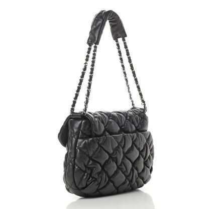 Chanel Lambskin Bubble Quilt Flap Bag Black 3 of 10