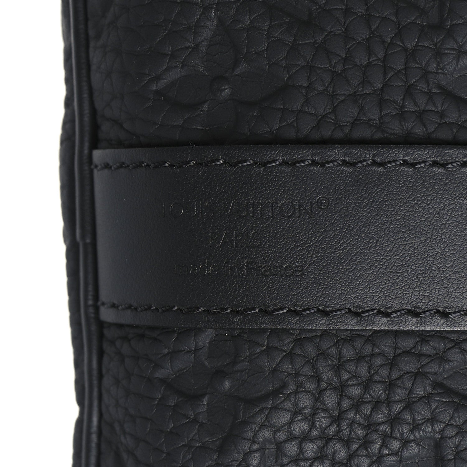 Louis Vuitton Monogram Taurillon Keepall Bandouliere 35 Black 6 of 9