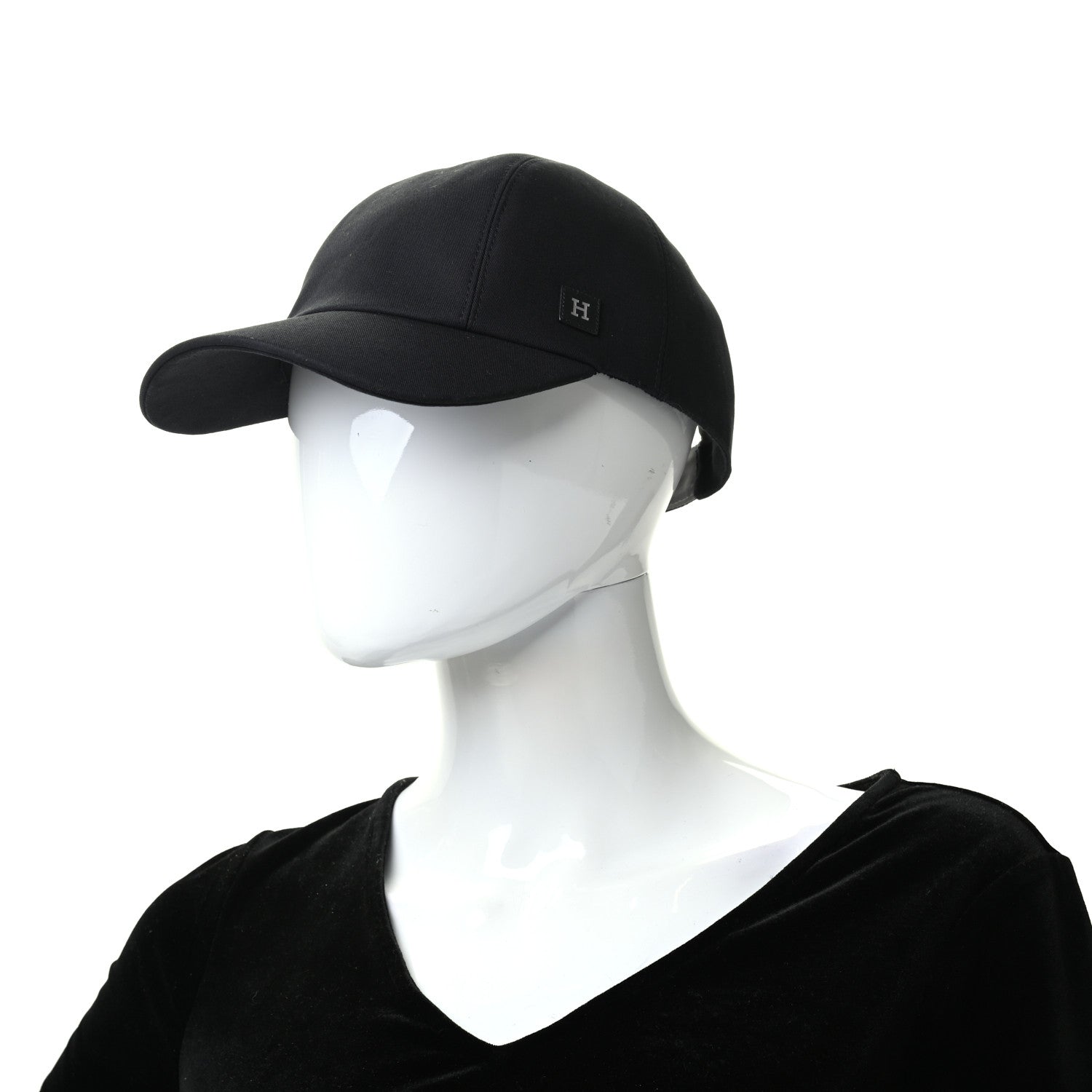 Hermes Cotton Viscose Hat 58 Black 2 of 6