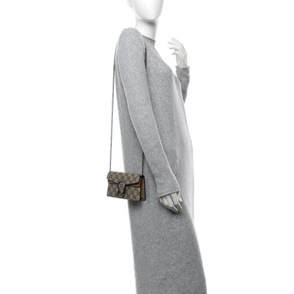 Gucci GG Supreme Monogram Super Mini Dionysus Shoulder Bag Taupe 2 of 11