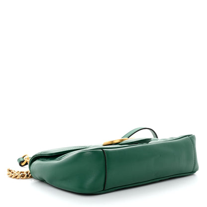 Gucci Calfskin Matelasse Small GG Marmont Shoulder Bag Emerald Green 4 of 10