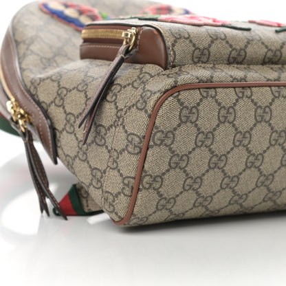 Gucci GG Supreme Monogram Web Butterfly Embroidered Small Day Backpack Red 10 of 15