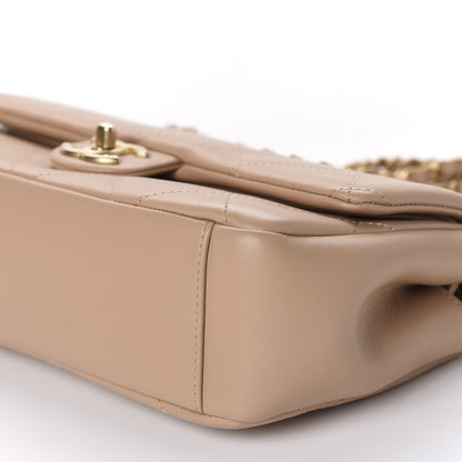 Chanel Lambskin A Real Catch Flap Bag Beige 8 of 11