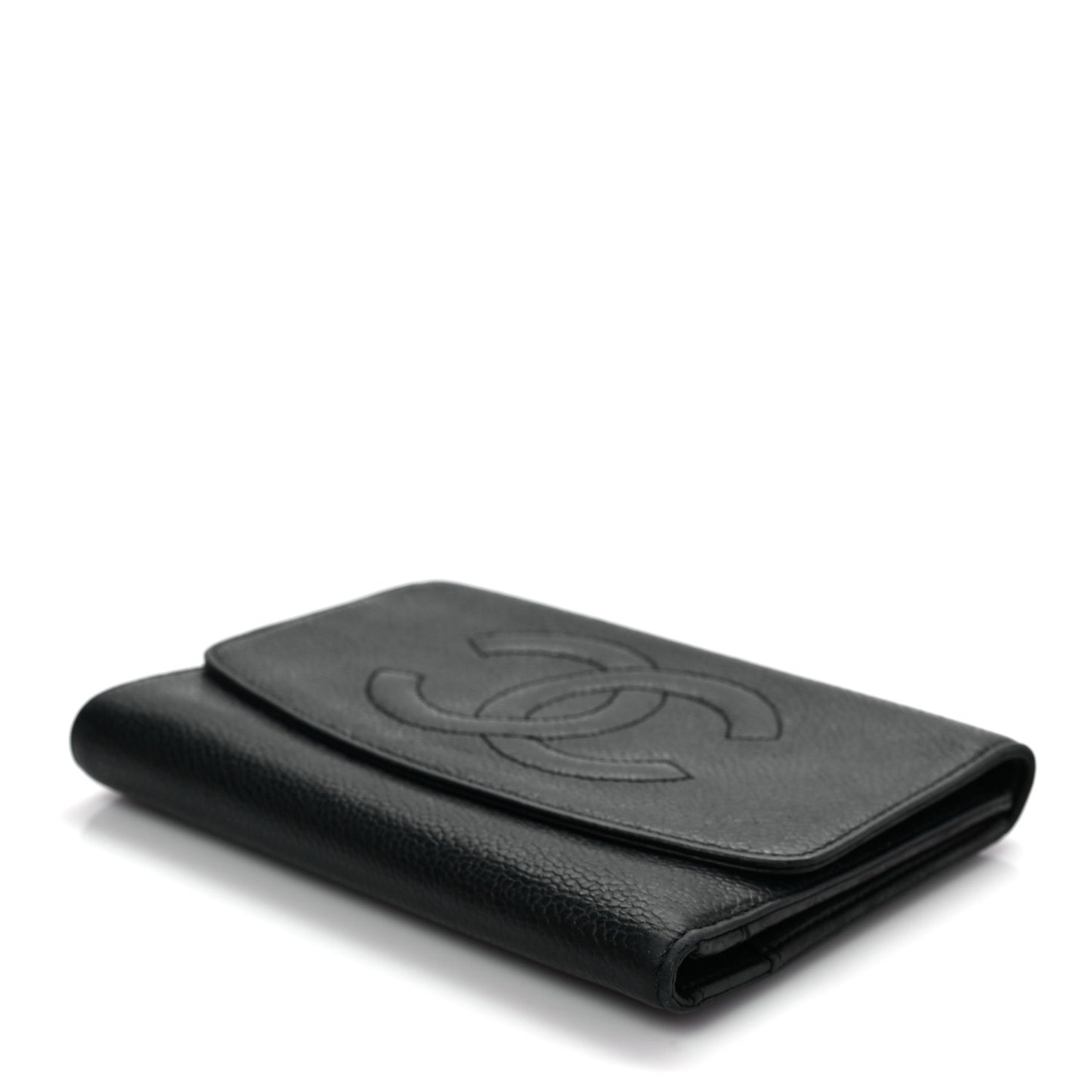 Caviar Timeless CC Flap Wallet Black