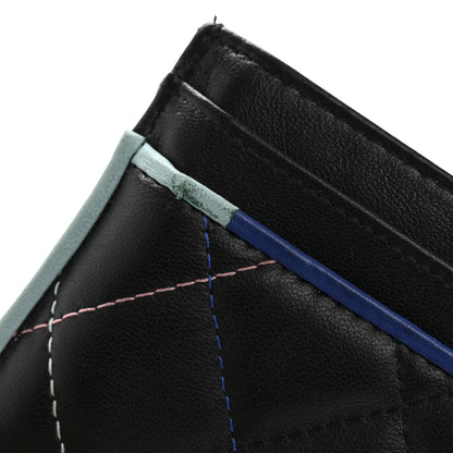 Chanel Lambskin Quilted Chanel Card Holder Black Pink Light Blue 13 of 14