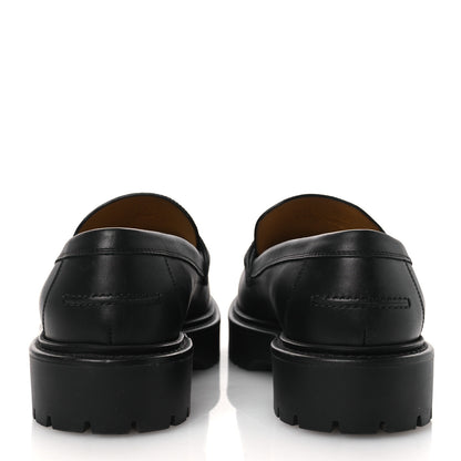 Hermes Calfskin Womens Icone Loafers 40 Black 6 of 13