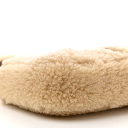Saint Laurent Shearling Le 5 A 7 Mini Hobo Natural Beige 9 of 10