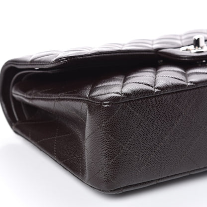 Chanel Caviar Quilted Medium Double Flap Brown 8 of 10